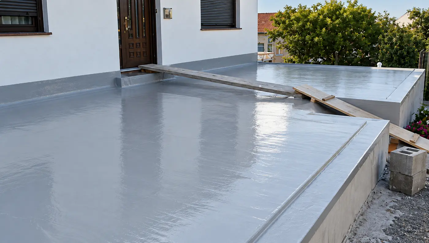 Terraza impermeabilizada con membrana líquida de poliuretano - Servicios GeoKing